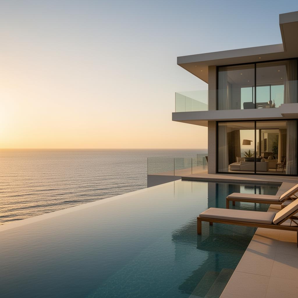 Villa de location de vacances haut de gamme avec piscine à débordement