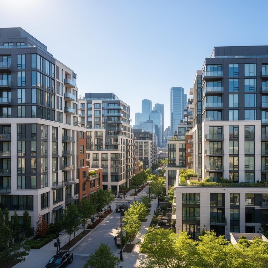 Portefeuille immobilier haut de gamme d'immeubles d'appartements modernes