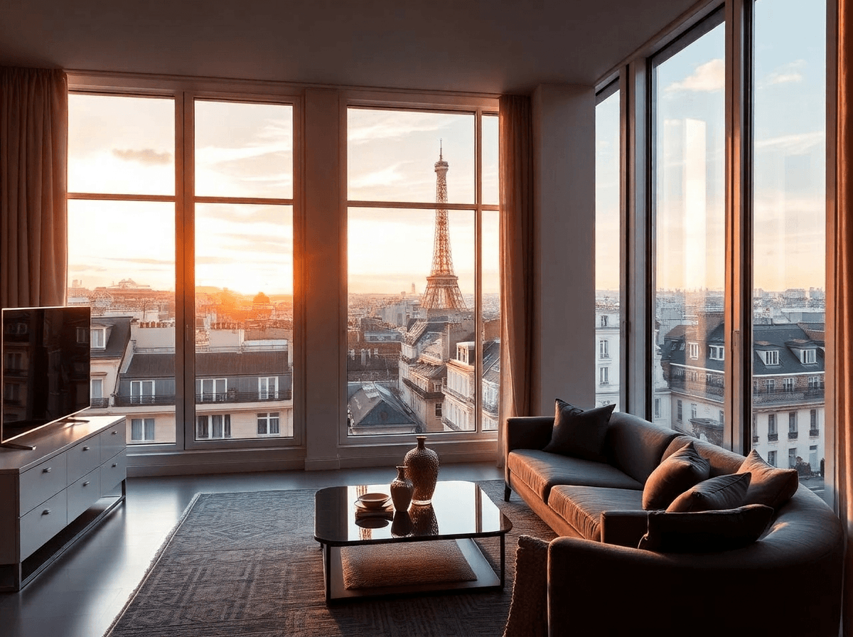 Appartement en location avec vue sur Paris